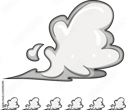 Cuadro en lienzo momentum speed smoke cloud cartoon
