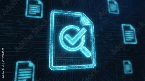 AI document review system shows approval or reject detection for automation in digital file processing
