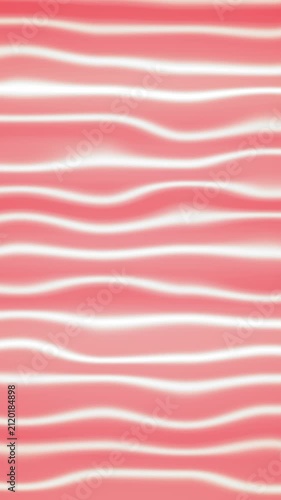 Abstract Red and White Horizontal Wavy Lines Flowing Motion Background