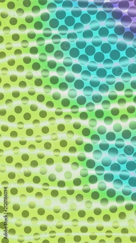 Abstract Geometric Dot Grid Pattern Over Green and Blue Gradient Background