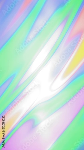 Vibrant Holographic Gradient Waves with Shimmering Light Streaks in Pastel Tones