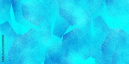 Bild auf Leinwand abstract blue background design with layers of textured white transparent material in triangle diamond and squares shapes
