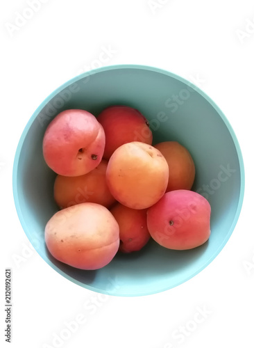 peaches in the bowl