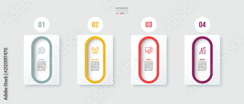 Infographic template business concept with step.