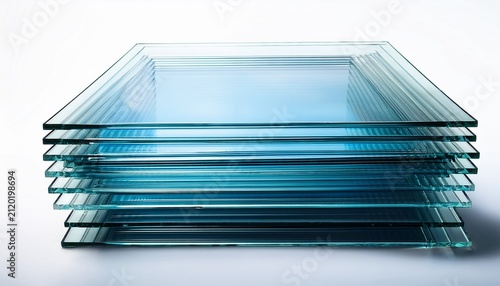 transparent tempered float glass sheets pile window material sample