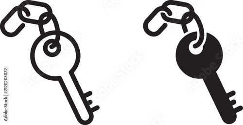 Foto High quality keys icon for secure access, digital identity and property security
