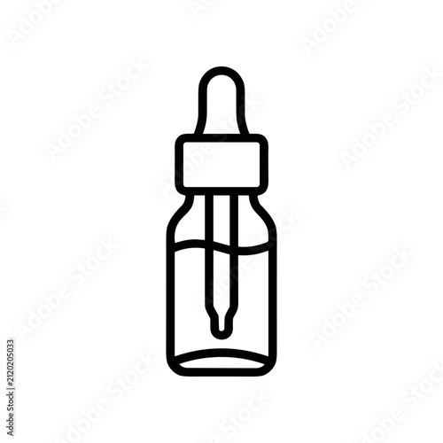 Fotografie Glass dropper bottle with liquid.