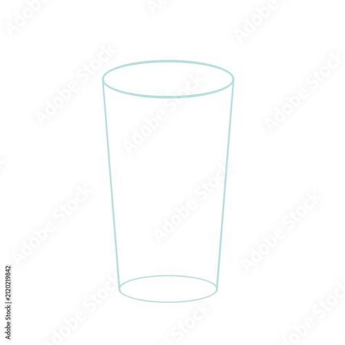 glass of water isolated white
