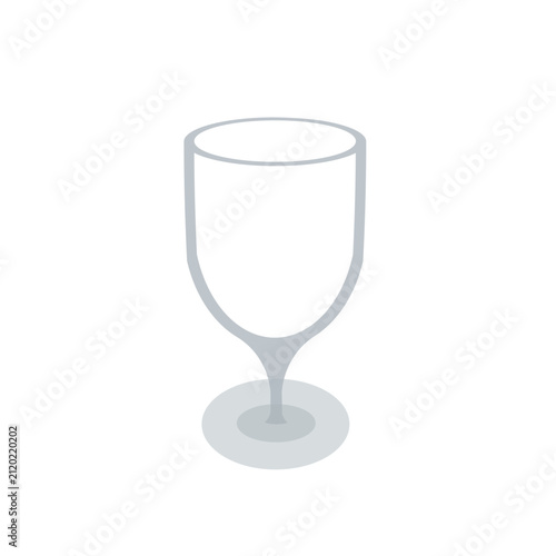 empty glass isolated on white