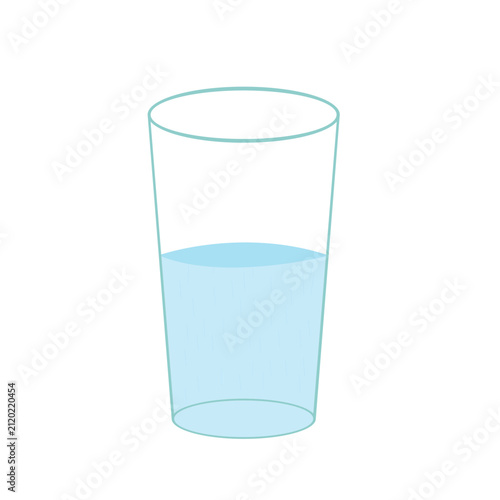 glass of water isolated on white