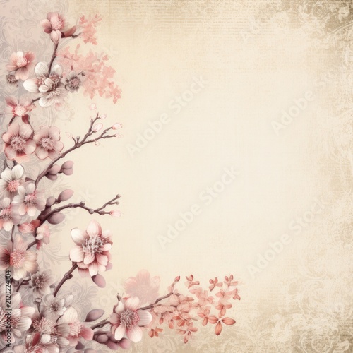 Floral border background