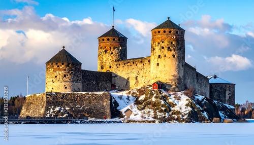 Finnish Castle in Winter.