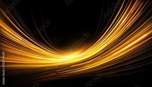 Glowing Yellow Light Trails Arc Elegantly With Energetic Movement Refined Gradients Create A Premium Appearance Transparent Background Simplifies Placement