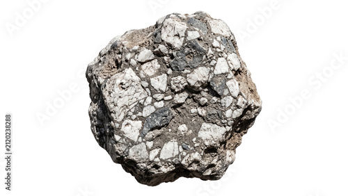 Cuadro en lienzo Rough speckled rock formation on transparent background