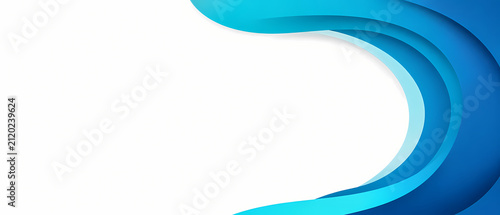 Abstract Colorful Flowing Wave Banner with White Copy Space for Modern Web Design Template