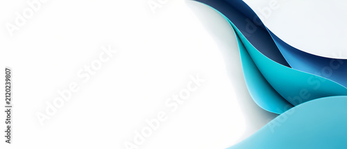 Abstract Colorful Flowing Wave Banner with White Copy Space for Modern Web Design Template