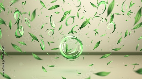 Elegant sustainability concept background with fresh green leave