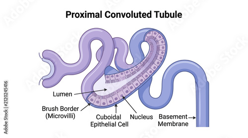 Fotografía Proximal Convoluted Tubule Anatomy Infographic