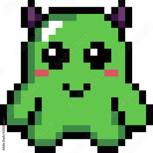 Cute Tiny Monster Pixel Art Halloween Icon