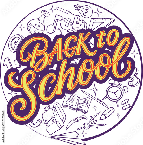 Back to School round composition