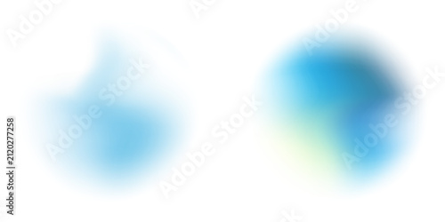 Set color circle gradient noise gradation. Abstract colorful watercolor blur mesh on isolated transparent background. Circle shape png.