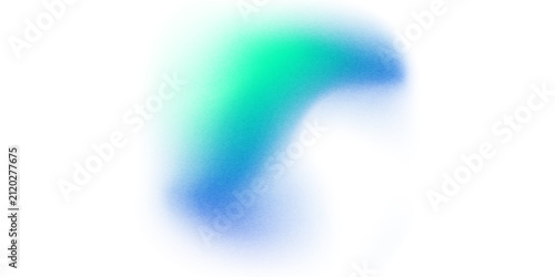 Foto Blurred gradient shape with blue and green color on white background