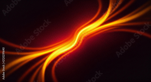 Abstract fiery lines swirl across a dark background creating a dynamic and energetic visual composition