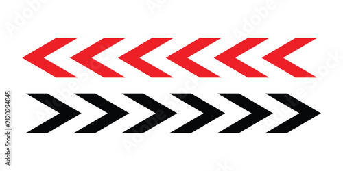 Принти на полотні Red and black chevron pattern, Chevron pattern background