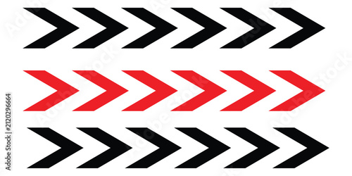 Картината върху платно Red and black chevron pattern, Chevron pattern background