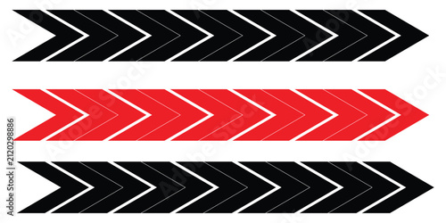 Принти на полотні Red and black chevron pattern, Chevron pattern background