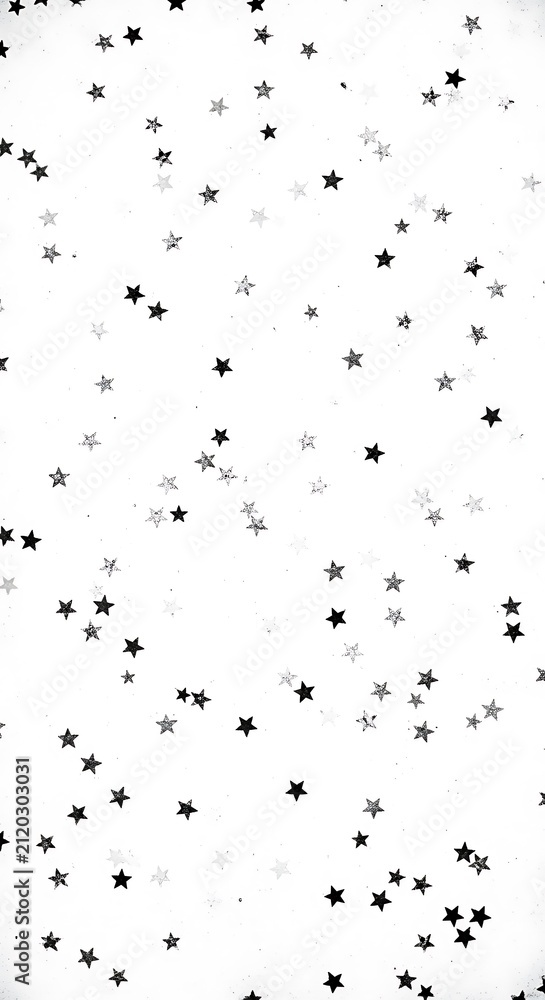 Fototapeta premium Black and white distressed star pattern on light background