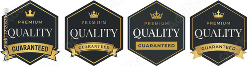 Premium Quality Guaranteed badge vector art . Call to action badge.