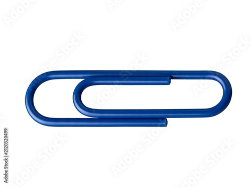 Isolated dark blue paperclip element