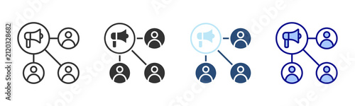Affiliate Marketing Icon Set. Designed In Multi Style