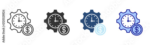Optimization Icon Set. Designed In Multi Style
