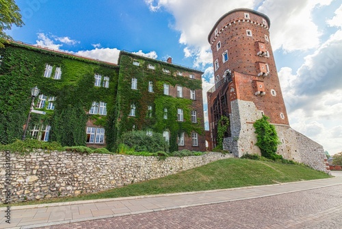 Fotografie Sandomierz Tower at Wawel castle in Krakow, Poland