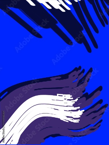 Canvas Print Abstract brushstrokes featuring bold blue and purple paint textures create a modern artistic composition that provides a dynamic visual background for various creative graphic design projects