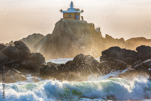 a sunrise view of the winter sea