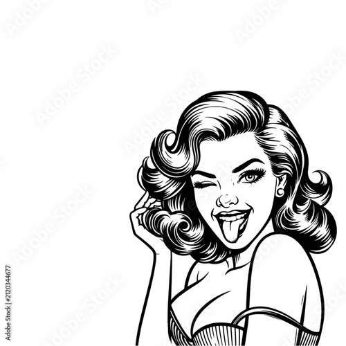 Konstfotografi flirtatious woman