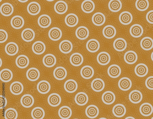 Grey geometric circular sunburst patterns with brown background and white speckled dots. Suitable for design projects, print materials, and web backgrounds.
