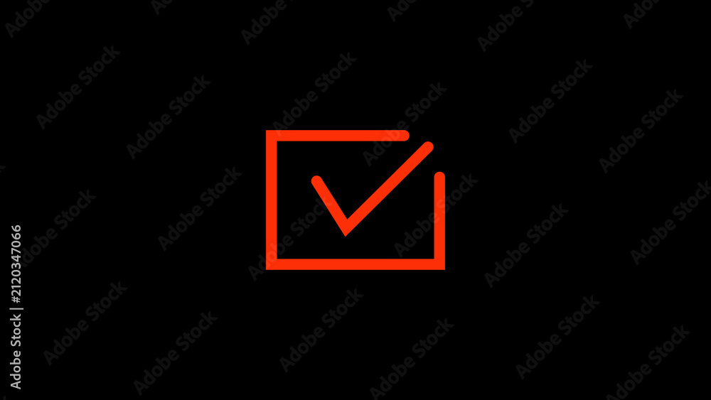 Fototapeta premium Geometric square outlines trace crisp red neon borders across a dark workspace. Contemporary text display frame components gain high visual definition from this geometric square.