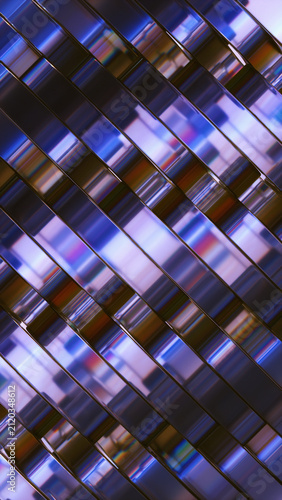 Abstract Iridescent purple background filled with vibrant colors and reflections,dynamic visual pattern