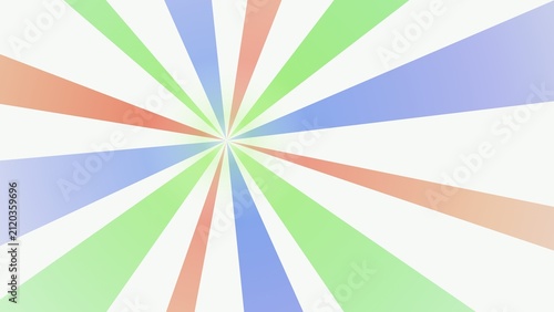 Pastel Sunburst Radial Background with Soft Green Blue and Peach Colored Rays