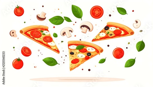 Colorful healthy food arrangement with salmon and greens.
