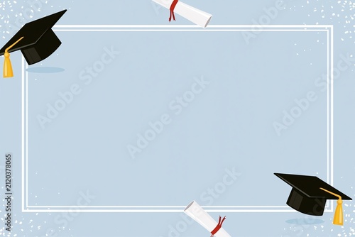 Tapety artystyczne Elegant Diploma Background with Academic Elements