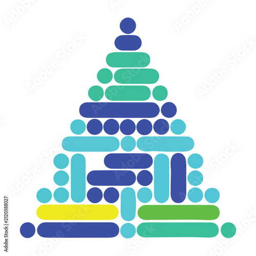 Abstract dot triangle