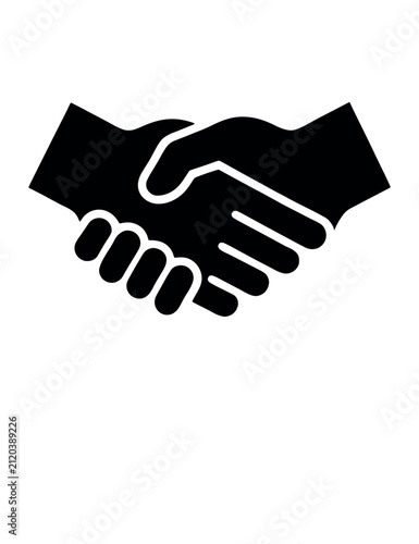Black handshake icon