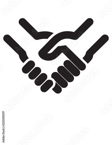 Black handshake icon