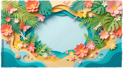 Papercraft composition trop...