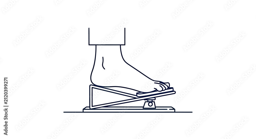 Obraz premium Foot pressing down on a mechanical equipment pedal.